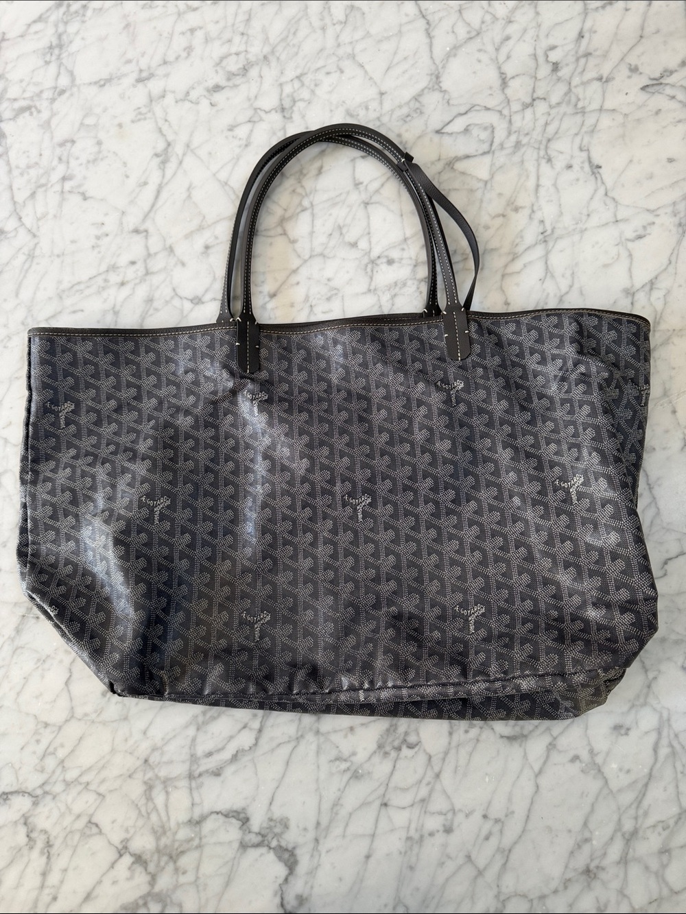 Goyard Saint Louis PM Tote Bag in Gray with 1 interior detachable snap pouch - Picture 3 of 13